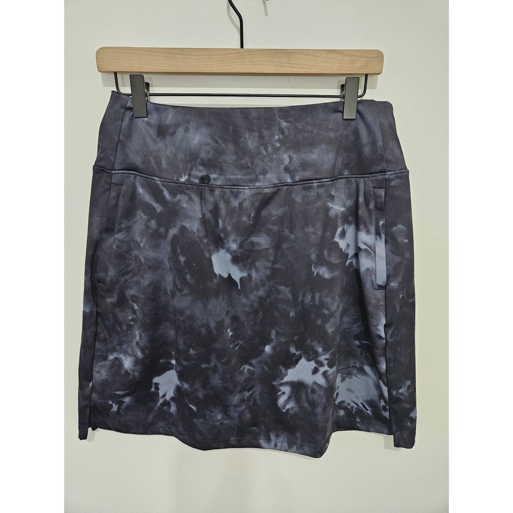 Gradual Womens Black Grey Tie Dye‎ Athletic Skort Golf Tennis Running Pockets M